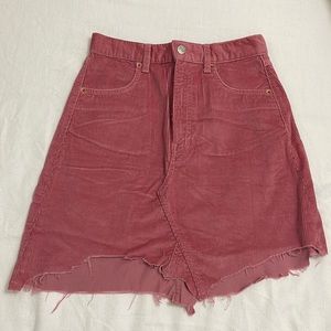 Zara pink corduroy mini skirt
